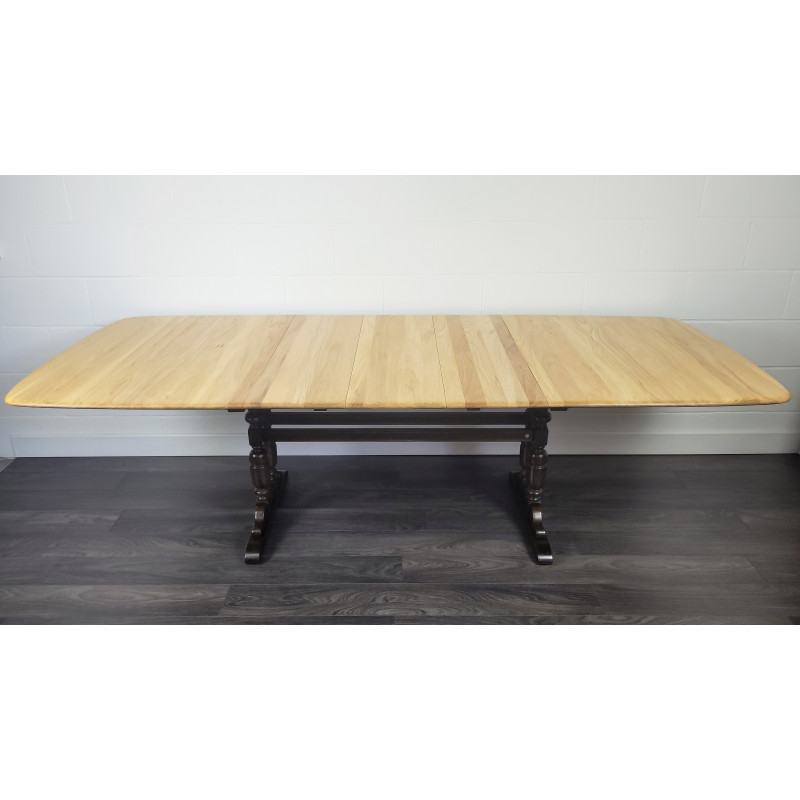 Vintage elmwood dining table by Ercol, 1990s