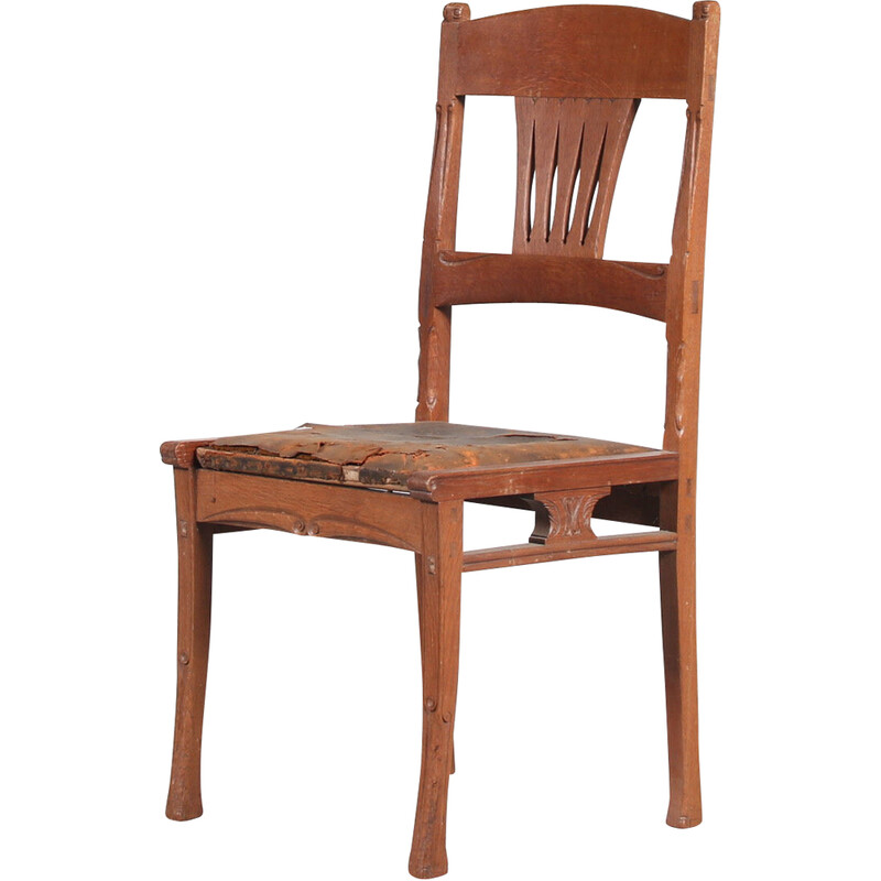 Vintage stoel van Gerrit Willem Dijsselhof voor E.J. van Wisselingh, Nederland 1900