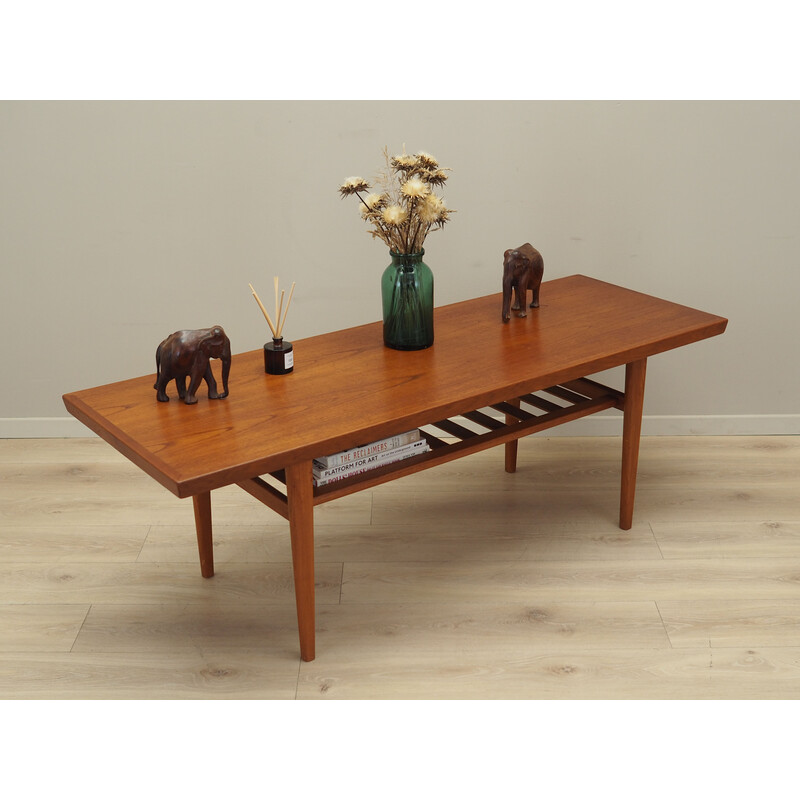 Mesa de café Vintage com folheado de teca, 1960-1970s