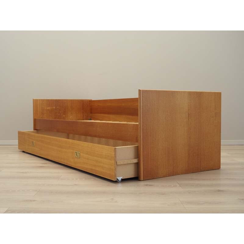 Vintage ashwood bed, Denmark 1970s