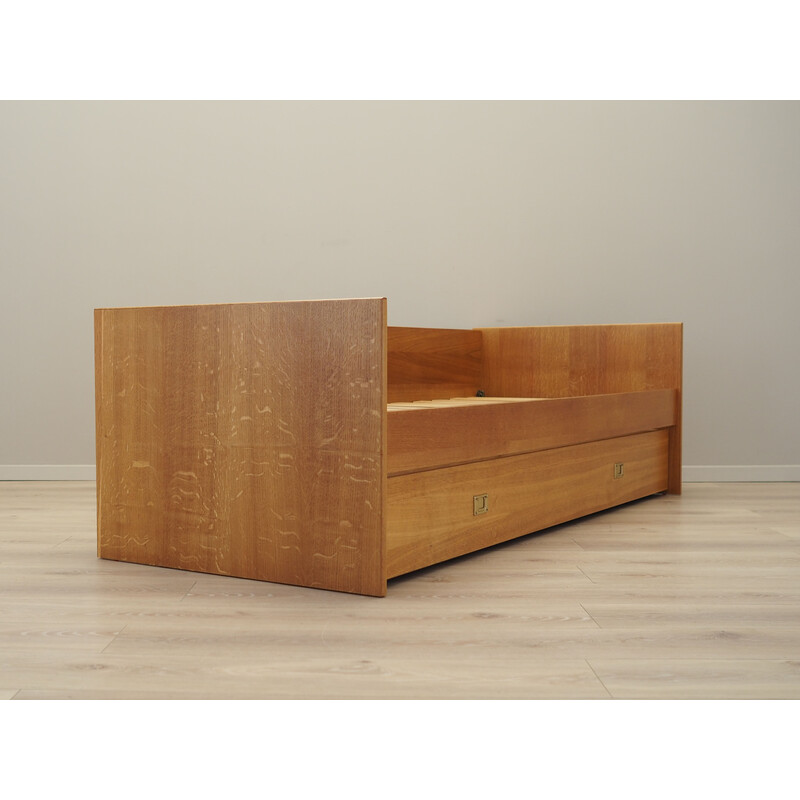 Vintage ashwood bed, Denmark 1970s