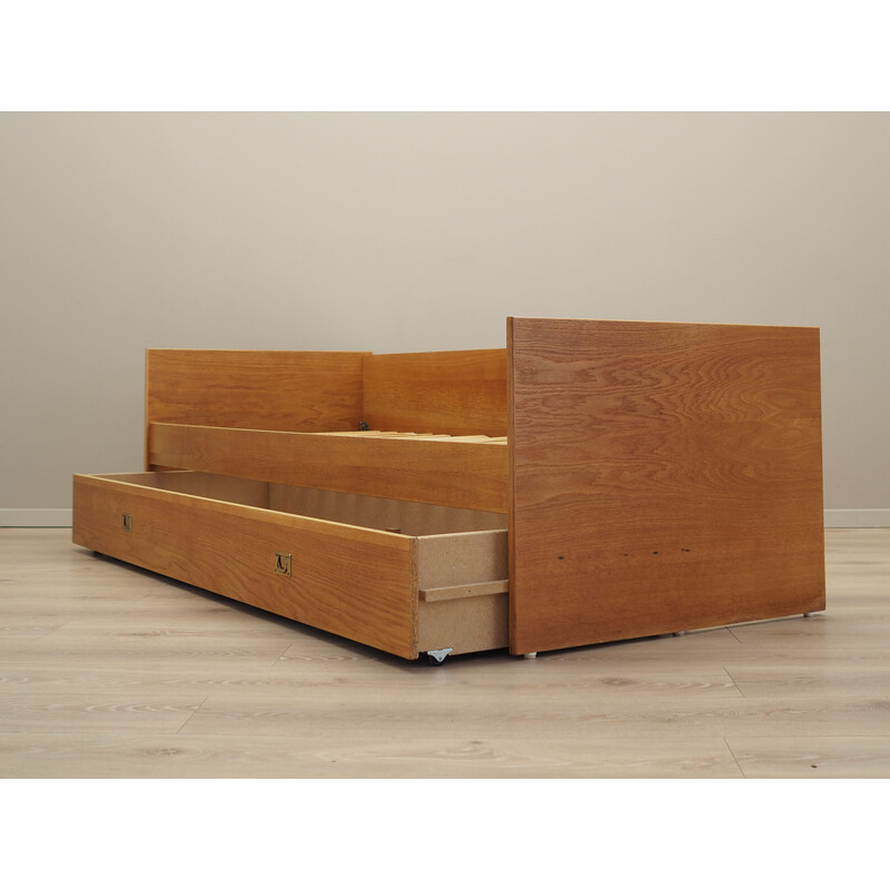 Vintage ashwood bed, Denmark 1970s