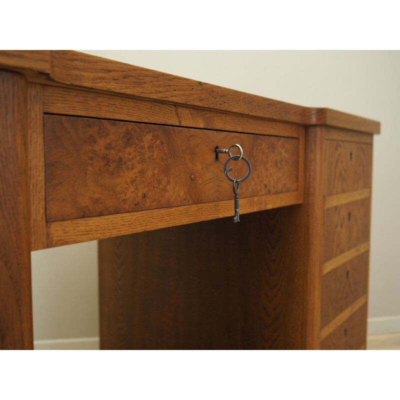 Vintage eikenhouten bureau, Denemarken 1960