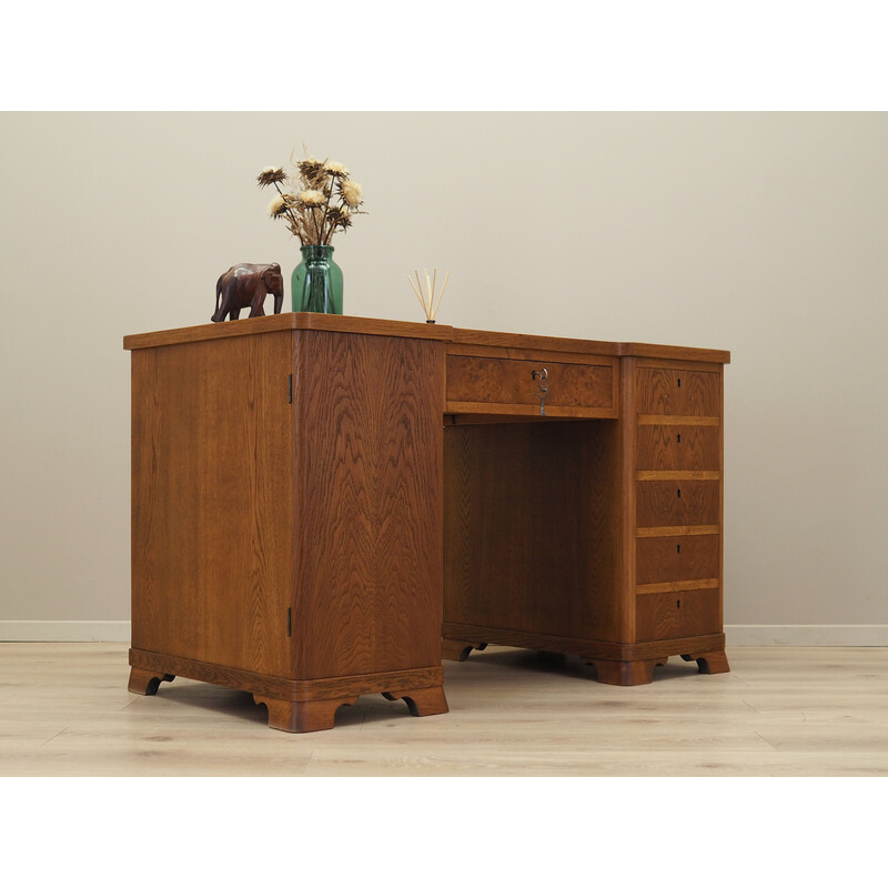 Vintage oakwood desk, Denmark 1960s