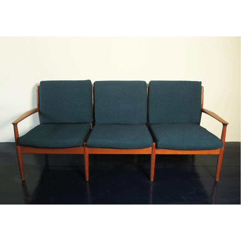 Mid-century Danish teak 3-seater sofa by Svend Age Eriksen for Glostrup, 1960s