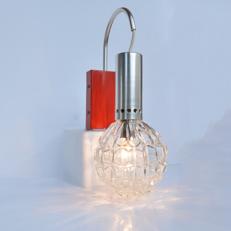 Vintage wall lamp by Veb Narva Leuchten, Germany 1970s