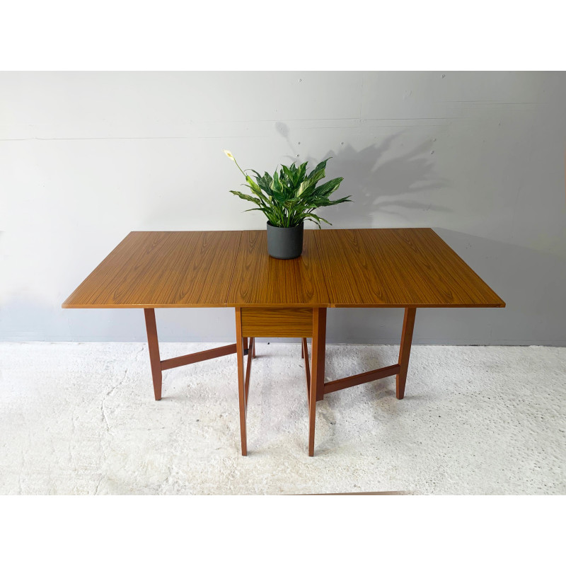 Mid century drop leaf dining table by Schrieber, 1970s