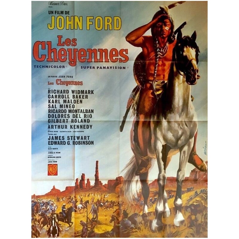 Affiche cinéma originale "Les Chéyennes" - 1960