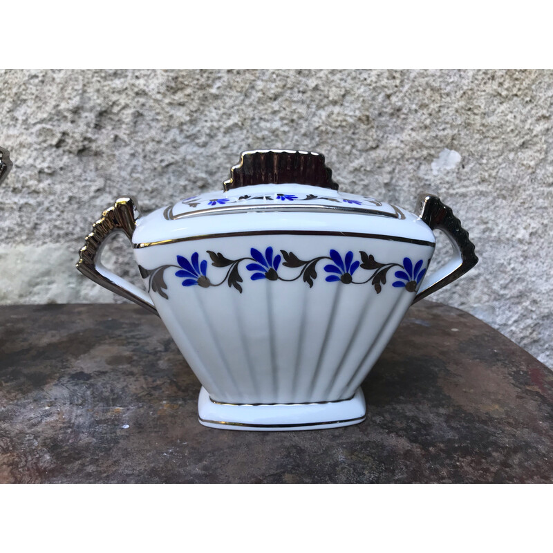 Juego de café de porcelana vintage de Limoges