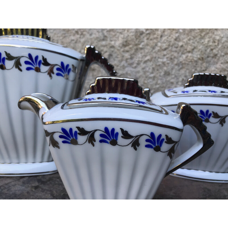 Juego de café de porcelana vintage de Limoges