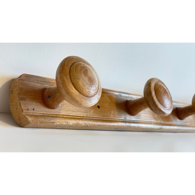 Vintage wooden coat rack, 1930