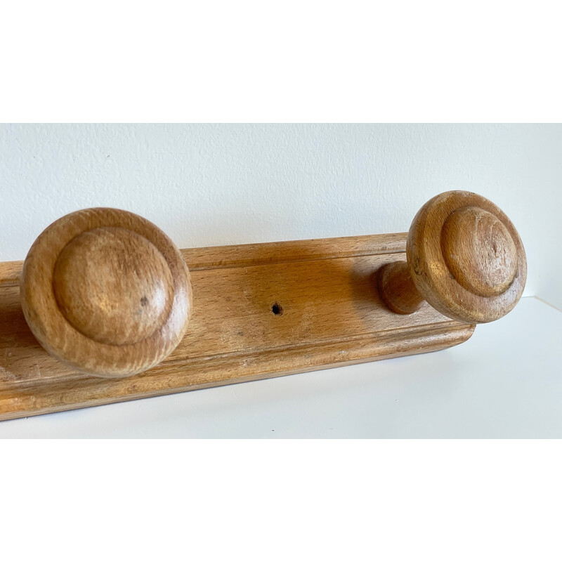 Vintage wooden coat rack, 1930