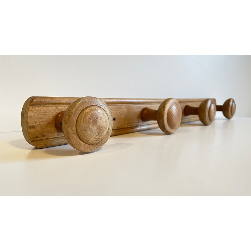 Vintage wooden coat rack, 1930