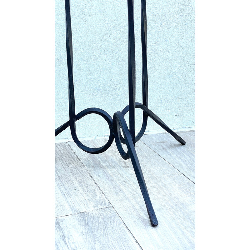 Vintage geometric plant stand in steel