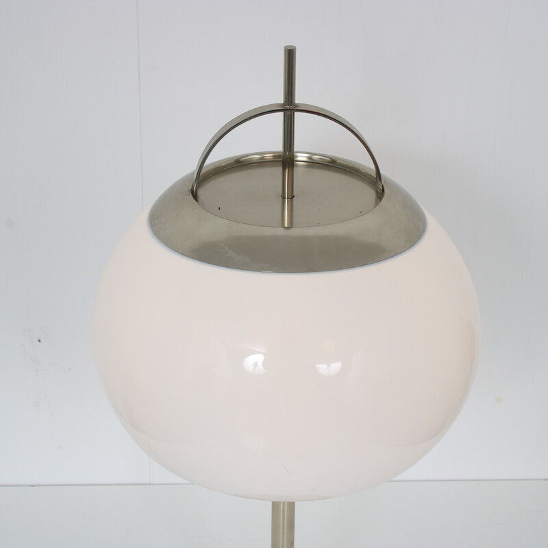 Lampada da tavolo vintage in cromo e plexiglass, Belgio 1970