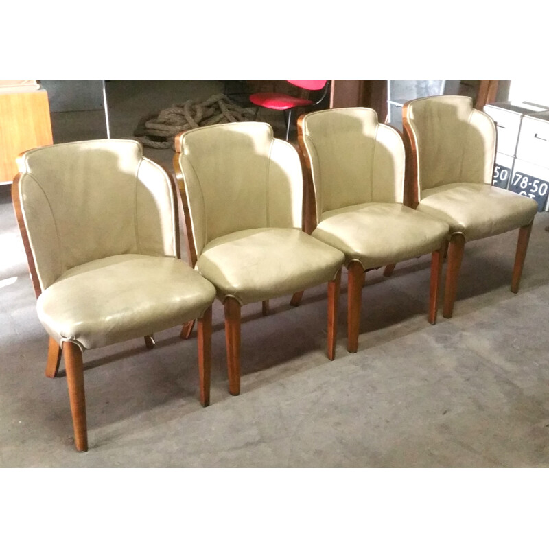 Set of 4 "socalled cloudback" chairs, Lou and Harry EPSTEIN - 1930s