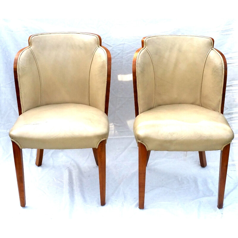Set of 4 "socalled cloudback" chairs, Lou and Harry EPSTEIN - 1930s