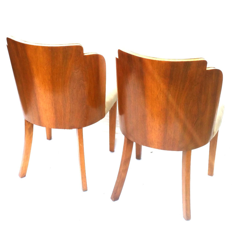 Set of 4 "socalled cloudback" chairs, Lou and Harry EPSTEIN - 1930s