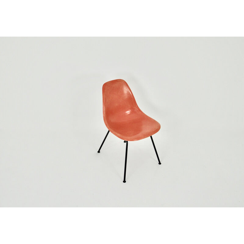 Cadeira Vintage DSX em fibra de vidro laranja de Charles e Ray Eames para Herman Miller, 1960