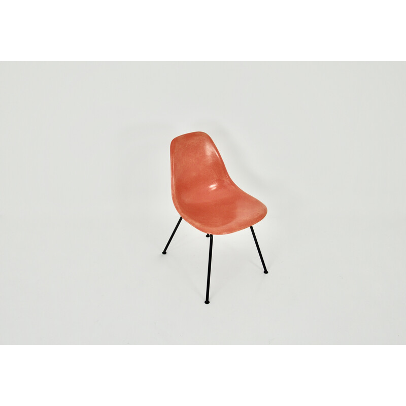 Vintage DSX Stuhl aus orangefarbenem Fiberglas von Charles und Ray Eames für Herman Miller, 1960