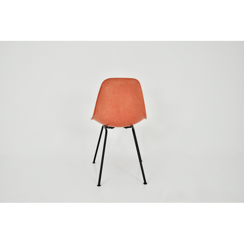 Cadeira Vintage DSX em fibra de vidro laranja de Charles e Ray Eames para Herman Miller, 1960