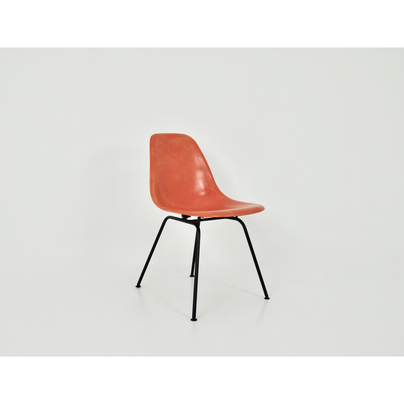 Vintage DSX stoel in oranje glasvezel van Charles en Ray Eames voor Herman Miller, 1960