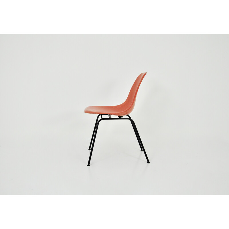 Vintage DSX orange fiberglass chair by Charles and Ray Eames for Herman Miller, 1960