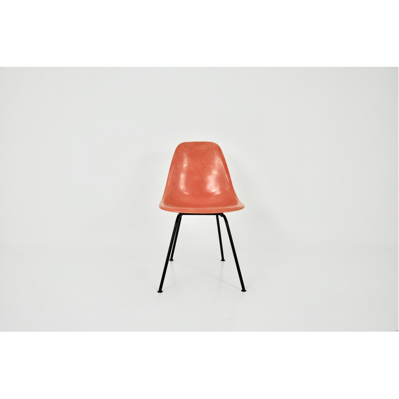 Vintage DSX Stuhl aus orangefarbenem Fiberglas von Charles und Ray Eames für Herman Miller, 1960
