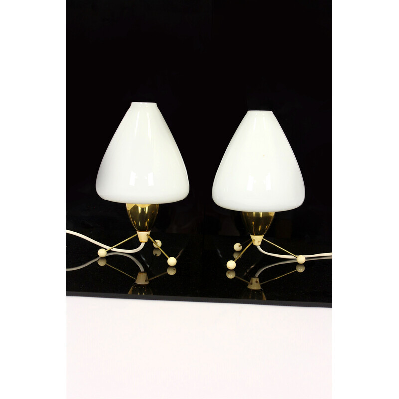 Pair of vintage Rocket table lamps, Czechoslovakia 1970s