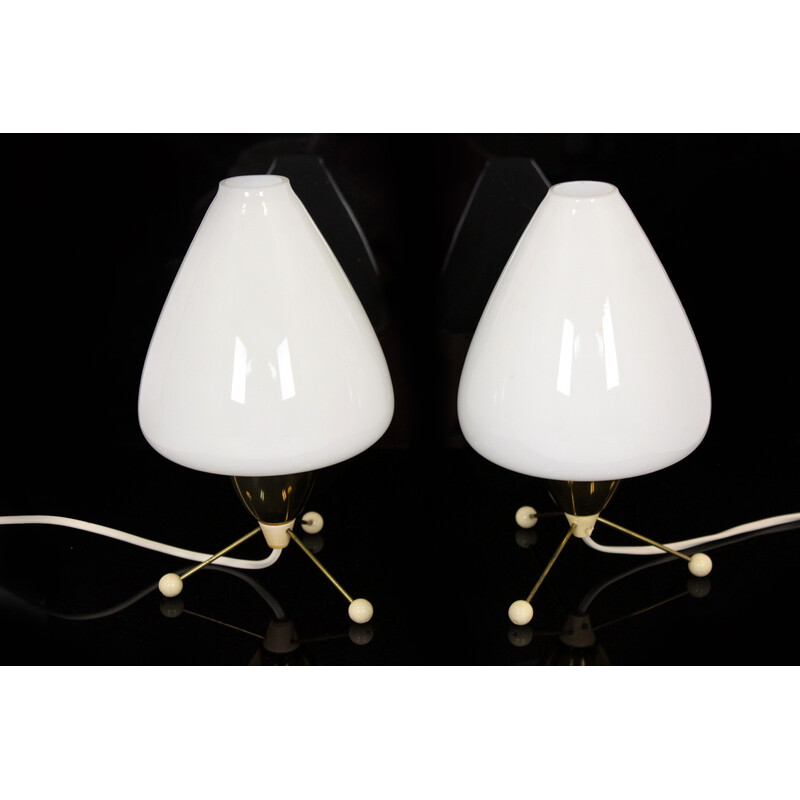 Pair of vintage Rocket table lamps, Czechoslovakia 1970s