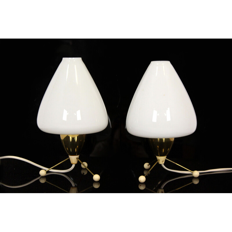 Pair of vintage Rocket table lamps, Czechoslovakia 1970s