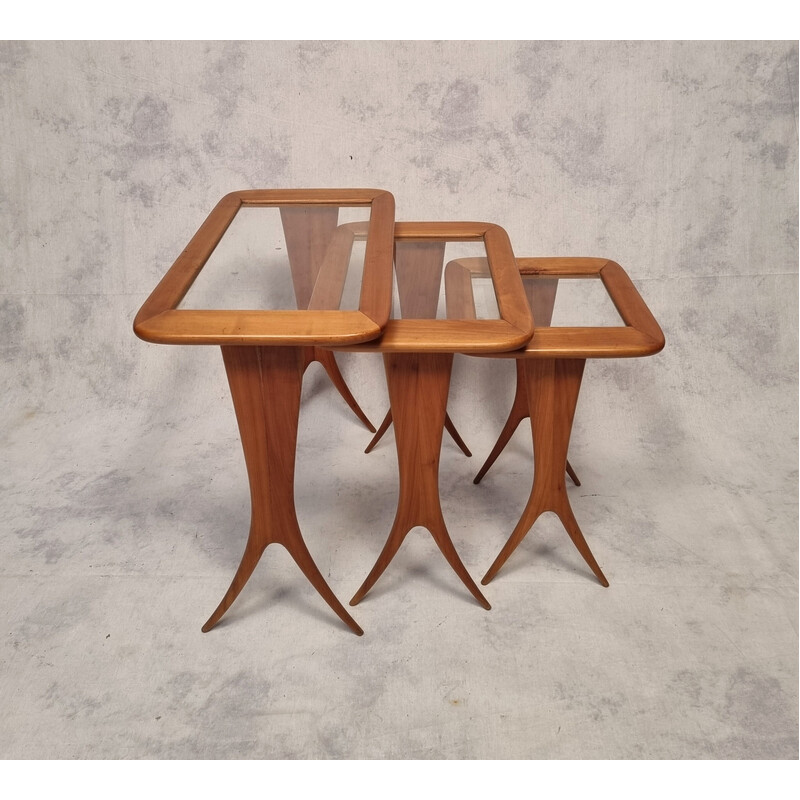 Vintage nesting tables by Raphaël Raffel, 1955