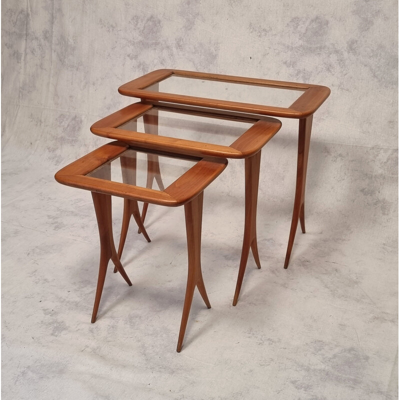 Vintage nesting tables by Raphaël Raffel, 1955