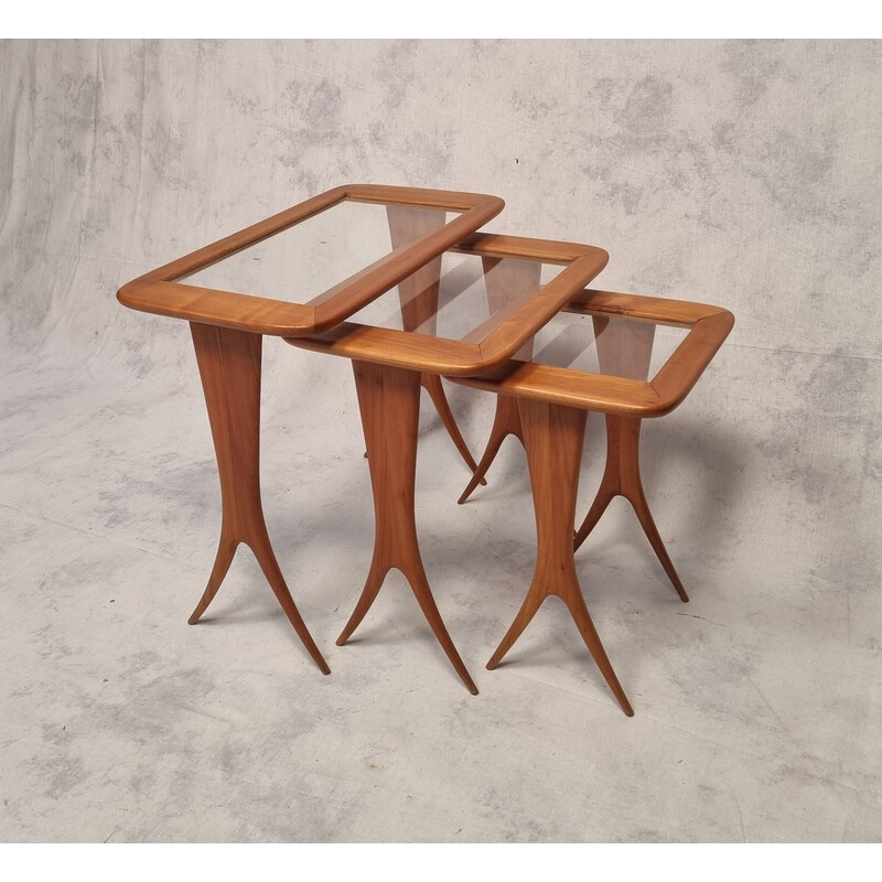 Vintage nesting tables by Raphaël Raffel, 1955