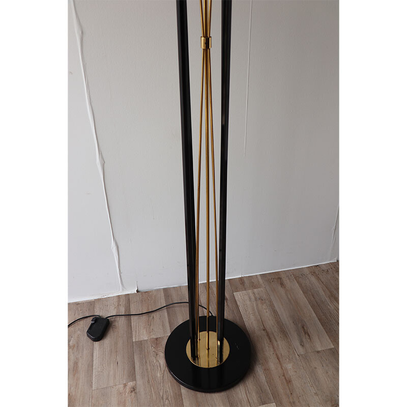 Vintage Italian metal and brass floor lamp, 1950