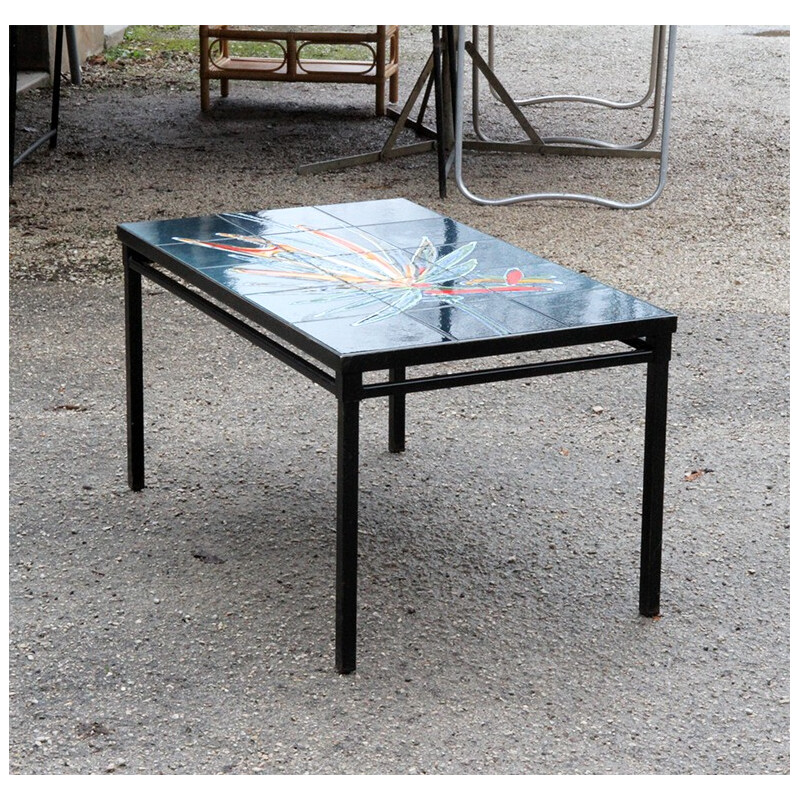 Vintage ceramique coffee table - 1950s