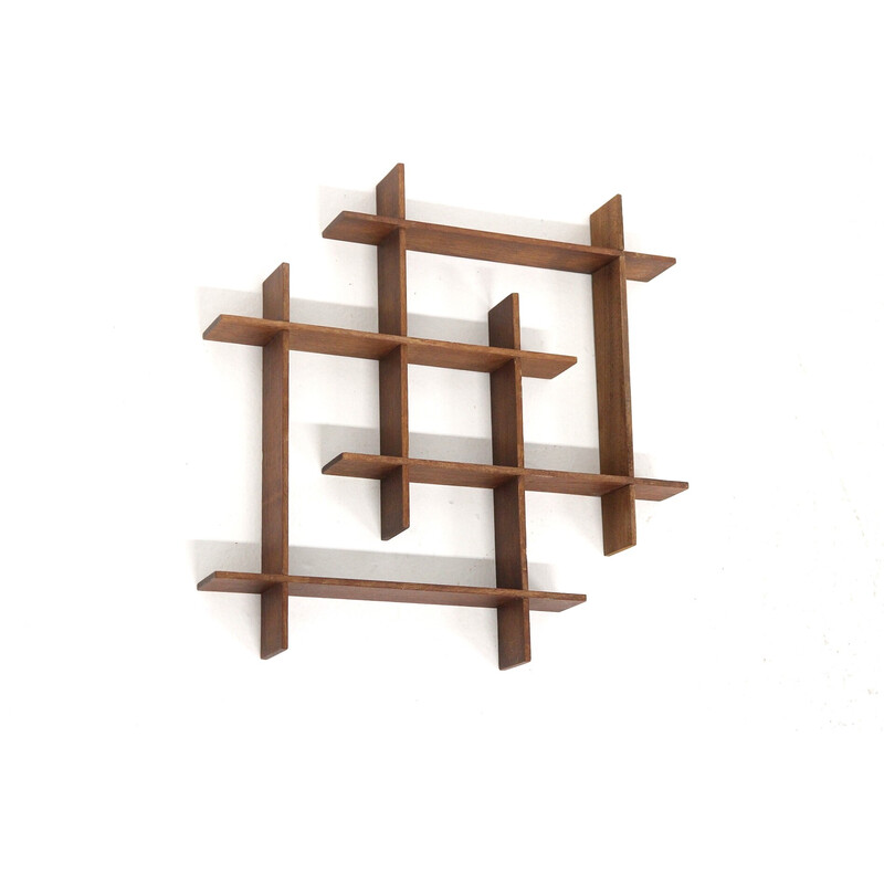 Vintage teak wall shelf, Sweden 1960