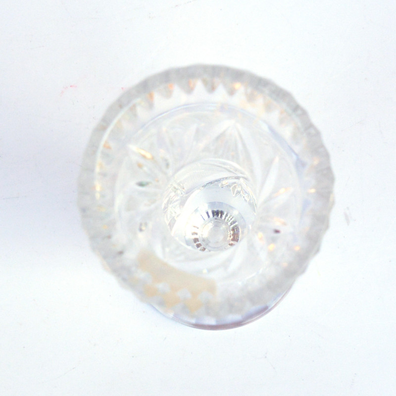Jarrón de cristal vintage de Hsk Violetta, Polonia años 80