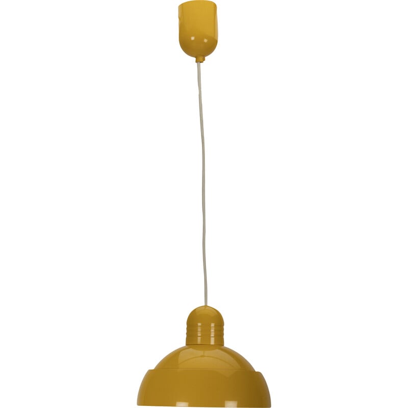 Vintage yellow plastik Osram pendant lamp, 1970s