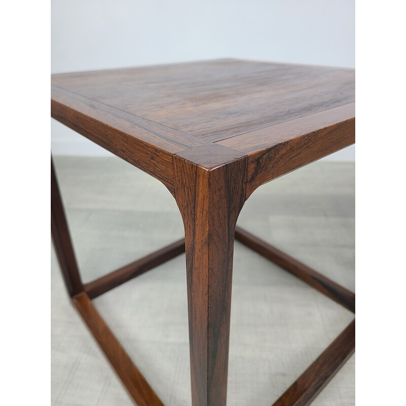 Pair of vintage Danish Cube coffee tables in rosewood by Aksel Kjersgaard, 1960