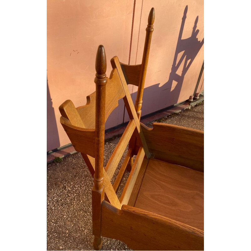 Pareja de sillones escandinavos vintage de roble con cojines