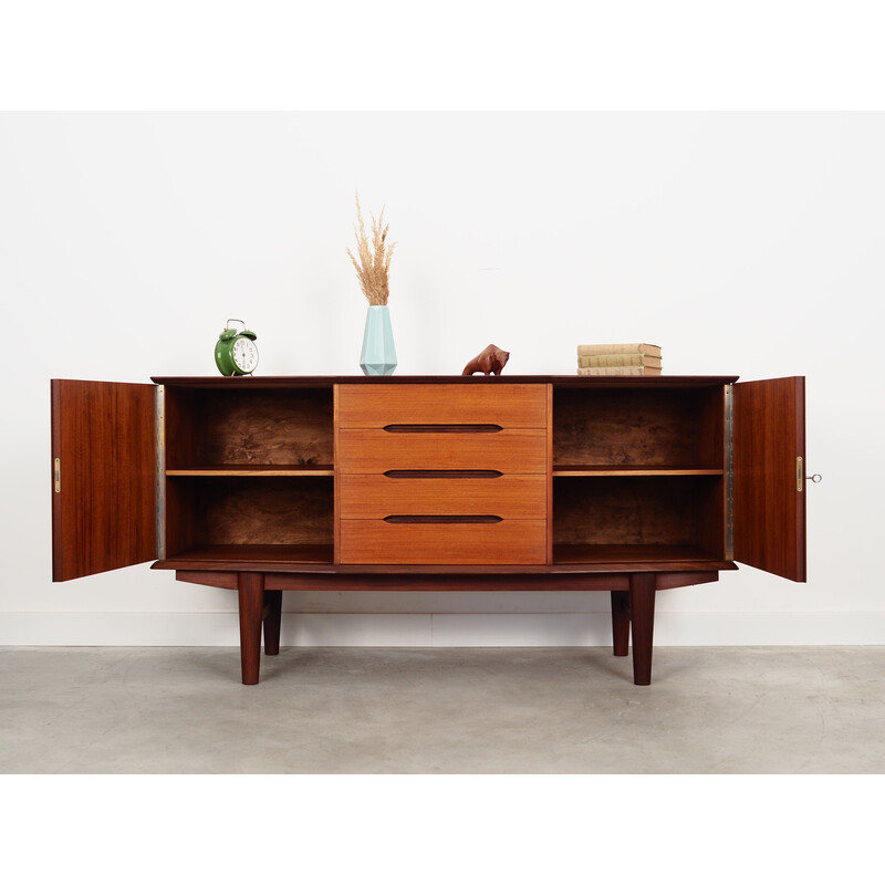 Vintage teak sideboard with opening door, Denmark 1970s