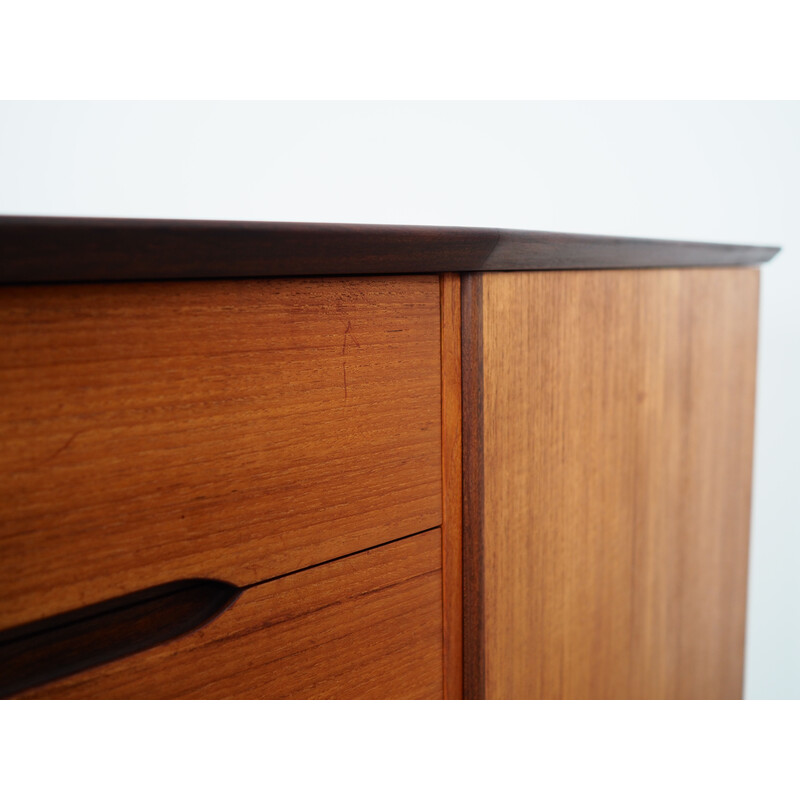 Vintage teak sideboard with opening door, Denmark 1970s