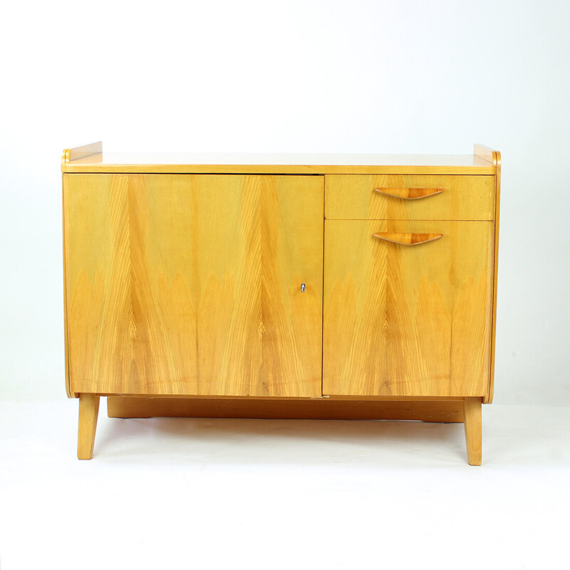 Mid century sideboard in blond oakwood by Tatra, Czechoslovakia 1966