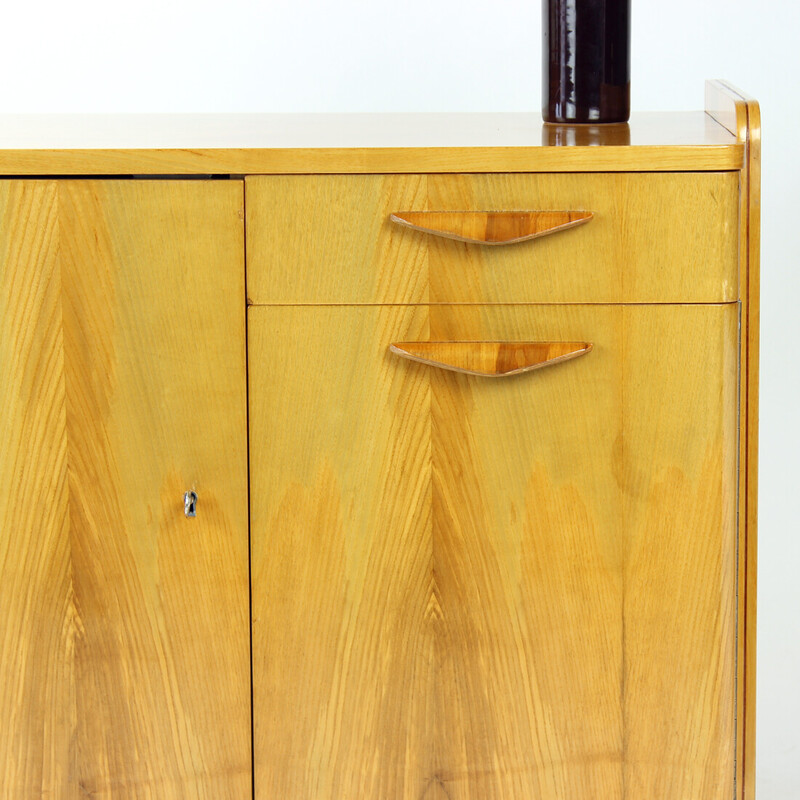 Mid century sideboard in blond oakwood by Tatra, Czechoslovakia 1966