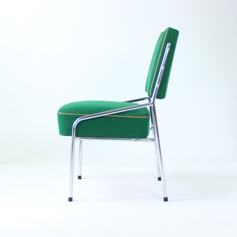 Set van 4 vintage chromen stoelen uit Brussel