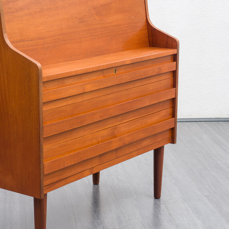 Vintage Danish teak secretary by Rooval, 1960s