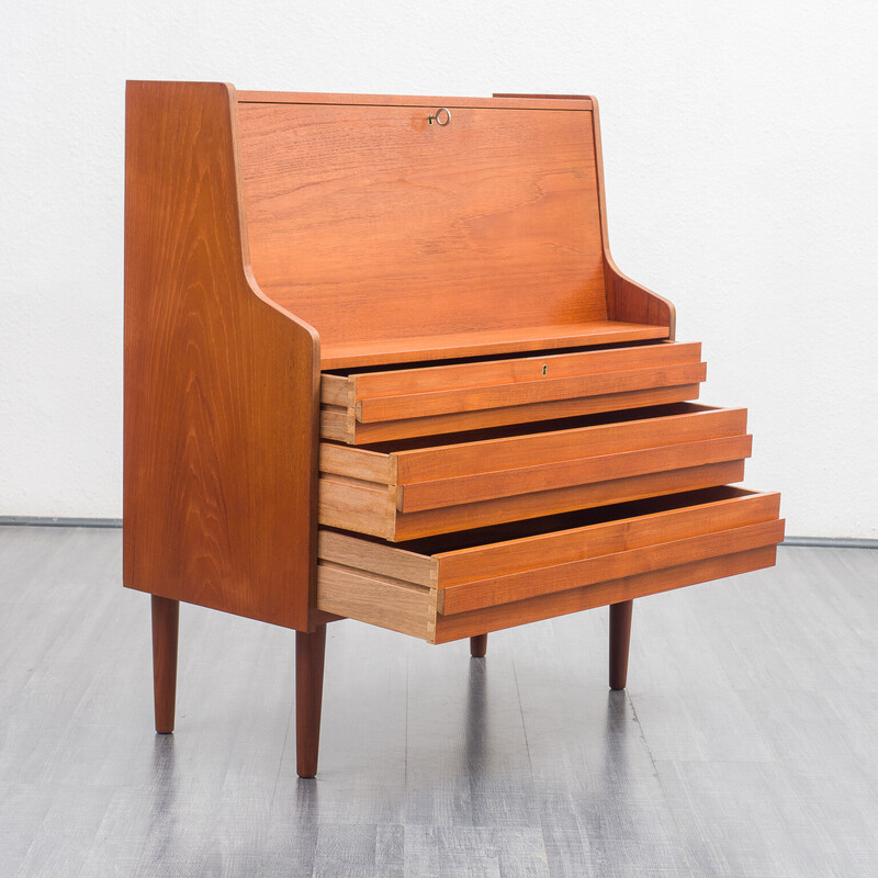 Vintage Danish teak secretary by Rooval, 1960s