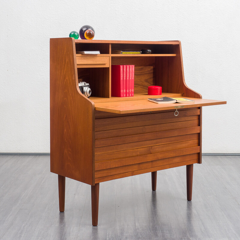 Vintage Danish teak secretary by Rooval, 1960s