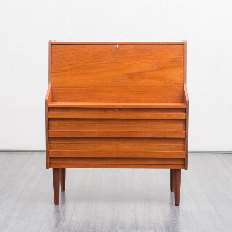 Vintage Danish teak secretary by Rooval, 1960s